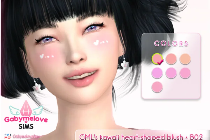 GML's kawaii heart-shaped blush • B02 [HQ compatible]