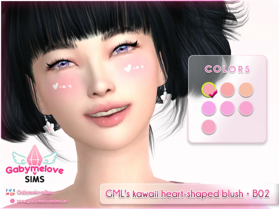 GML's kawaii heart-shaped blush • B02 [HQ compatible]