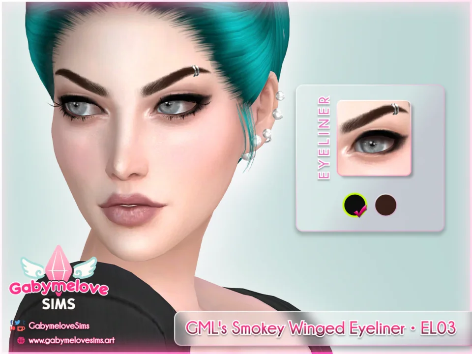 GML's Smokey Winged Eyeliner • EL03 [HQ compatible]