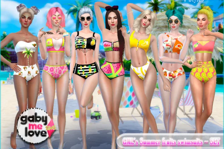 GML's Summer fruits swimsuits for women ~ SET