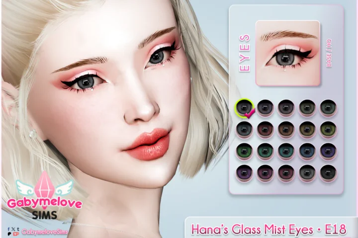 Hana’s Glass Mist Eyes • E18, contact lenses [HQ compatible]