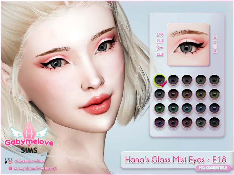 Hana’s Glass Mist Eyes • E18, contact lenses [HQ compatible]