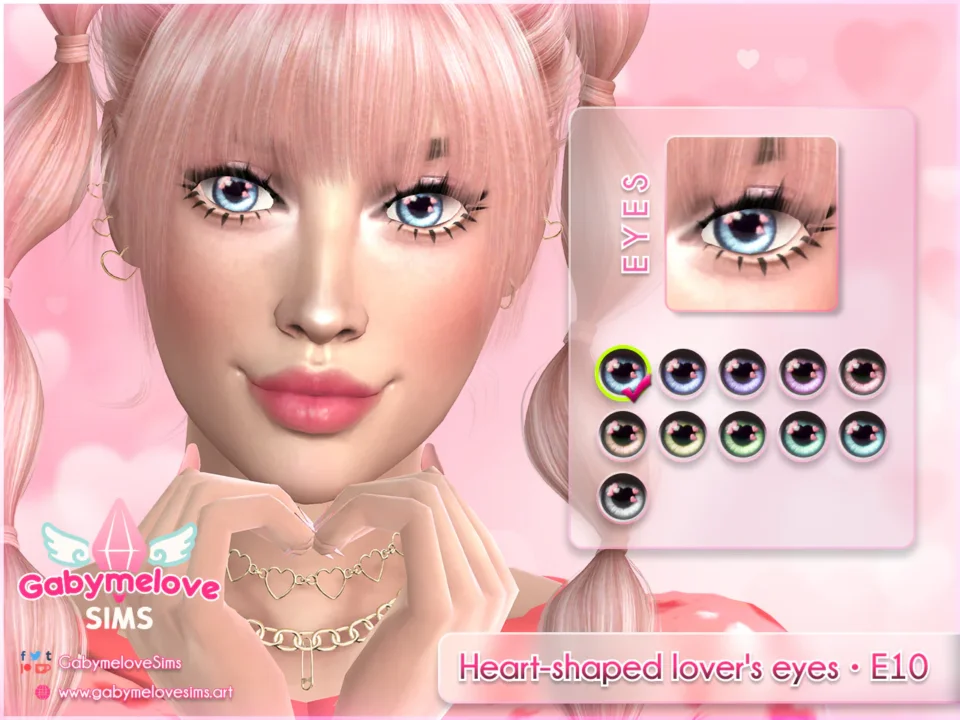 Heart-shaped lover's eyes • E10, contact lenses | Valentine's Collection [HQ compatible]