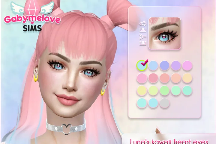 Luna's kawaii heart eyes • E01, contact lenses