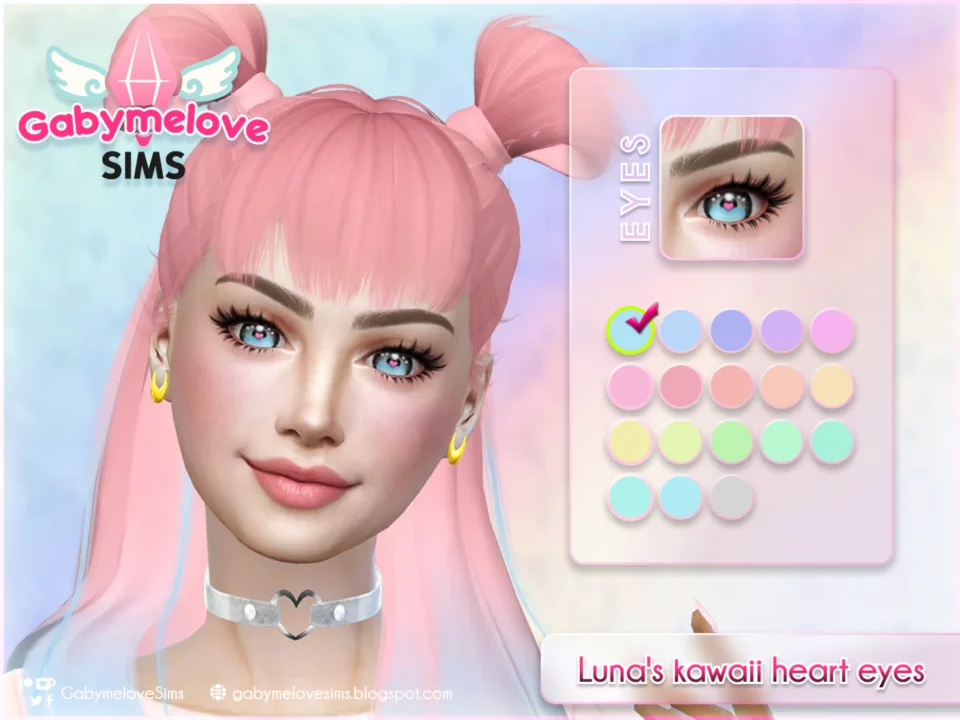 Luna's kawaii heart eyes • E01, contact lenses
