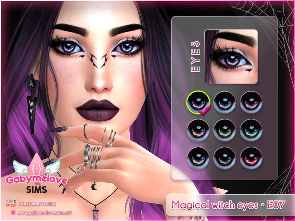 Magical witch eyes • E07, contact lenses | Halloween CC [HQ compatible]