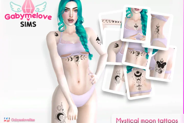Mystical moon tattoos [HQ compatible]