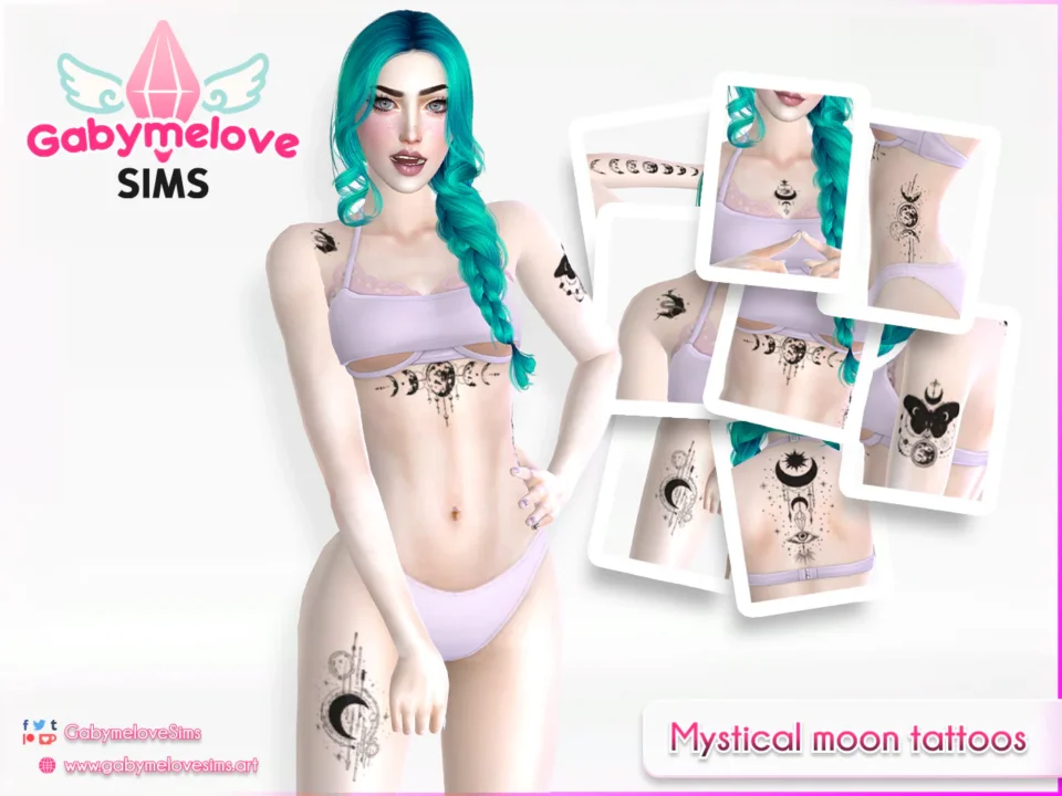 Mystical moon tattoos [HQ compatible]
