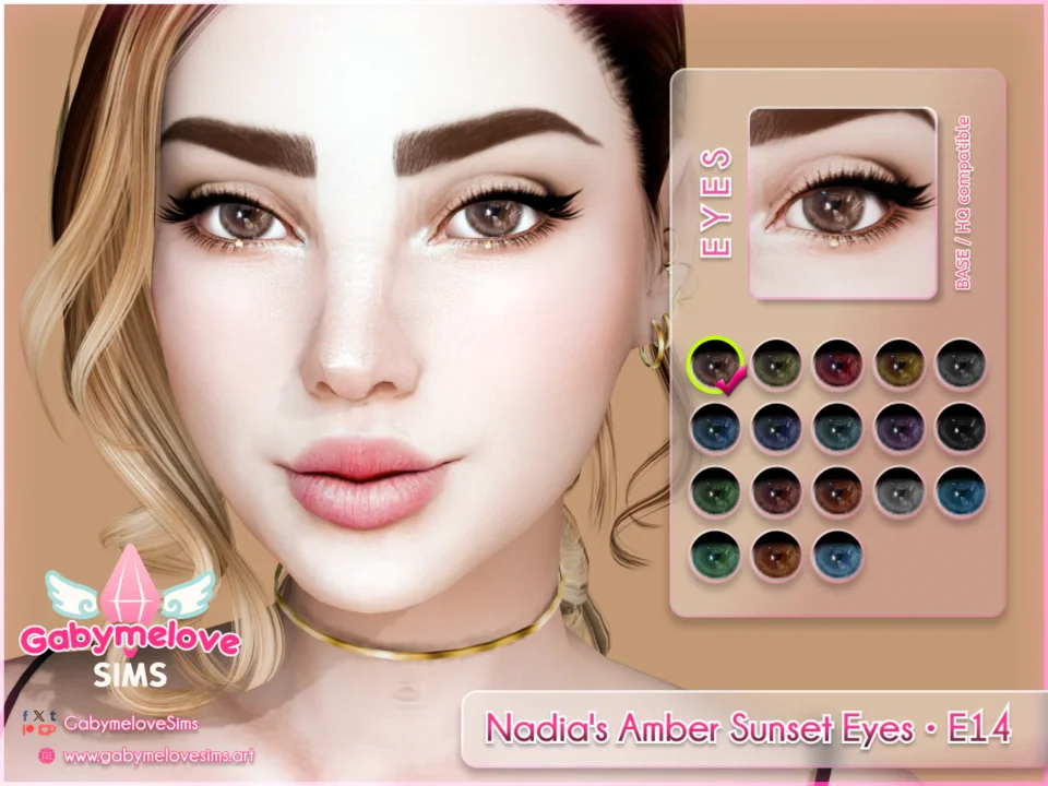 Nadia's Amber Sunset Eyes • E14, contact lenses [HQ compatible]