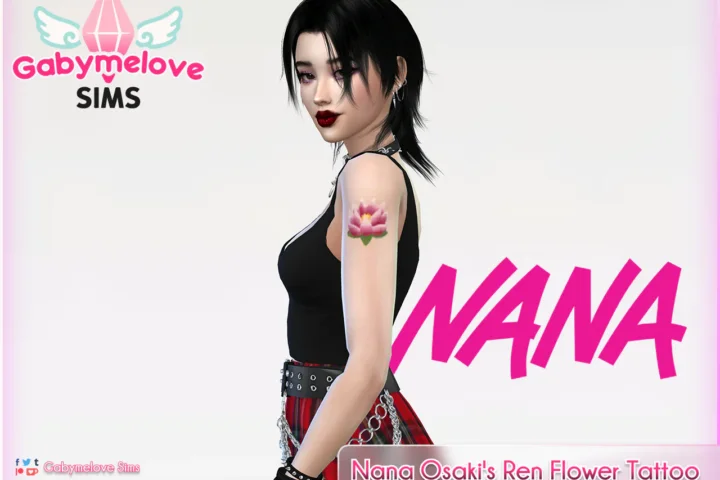 Nana Osaki's Ren Flower Tattoo [HQ compatible]