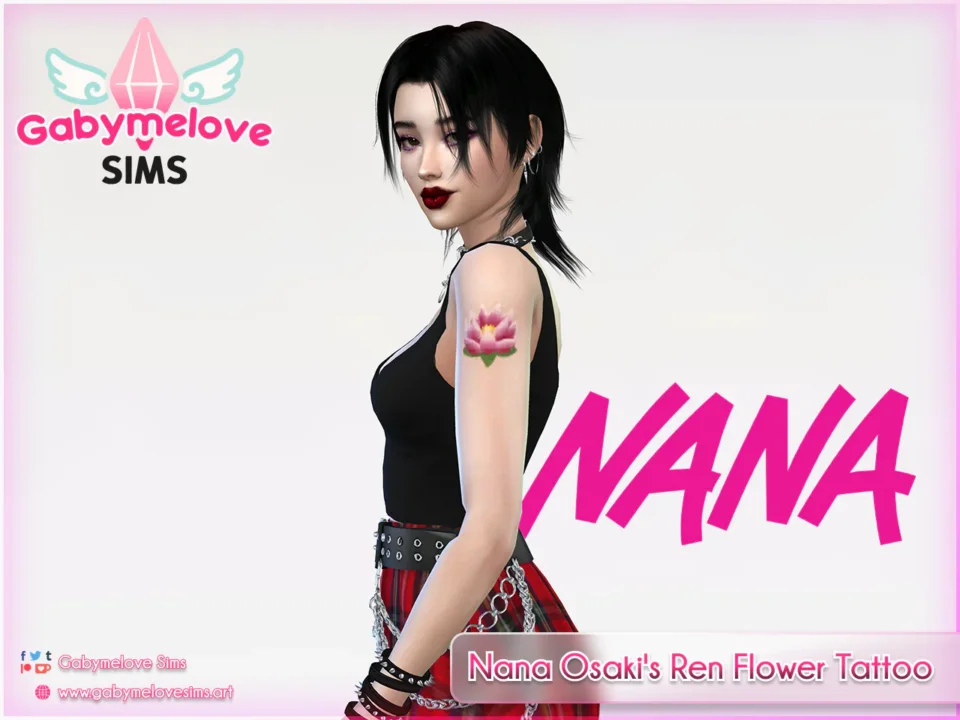 Nana Osaki's Ren Flower Tattoo [HQ compatible]