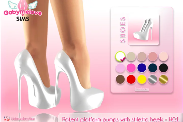 Patent platform pumps with stiletto heels • H01 [HQ compatible]