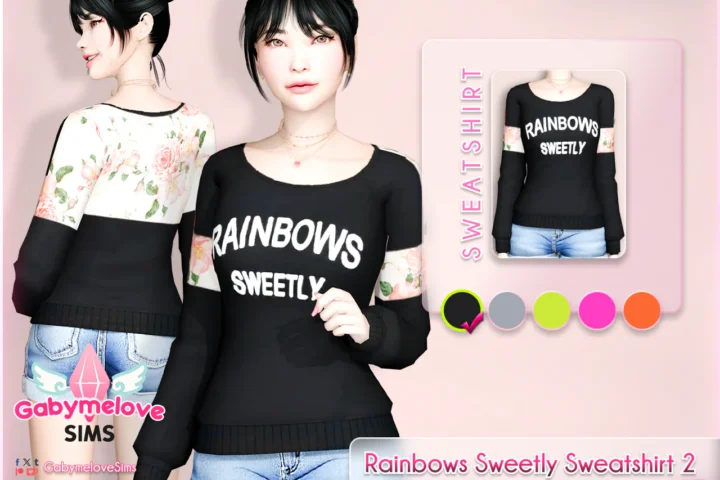Rainbows Sweetly Sweatshirt 2 ~ Asian Fashion | UPDATED 2025 [HQ compatible]