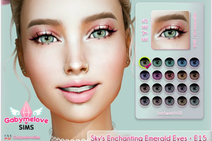 Sky's Enchanting Emerald Eyes • E15, contact lenses [HQ compatible]