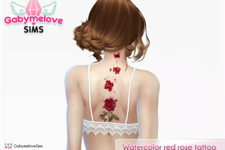Watercolor red rose tattoo | UPDATED 2025