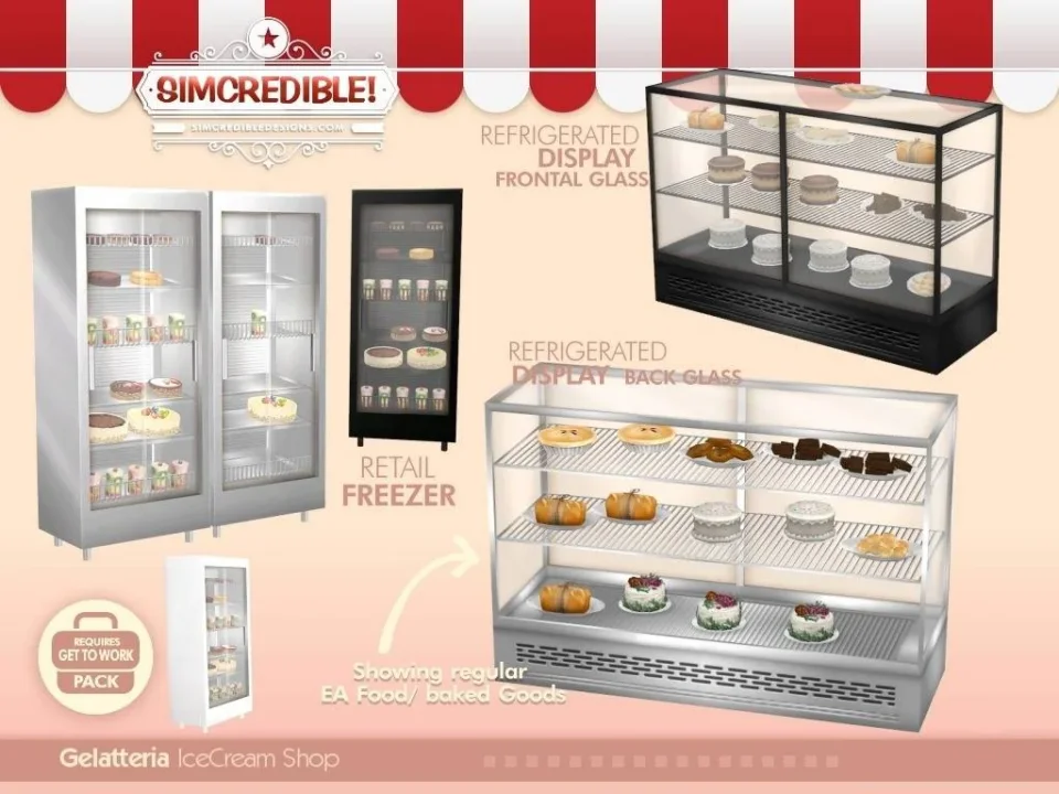 Gelatteria Functional Refrigerator Displays 🥧🥨🍰
