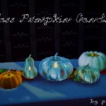 Glass pumpkin candles