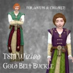 TSM Wizard Gold Belt Buckle Robe