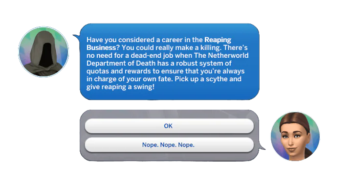 No Grim Job Offer Call