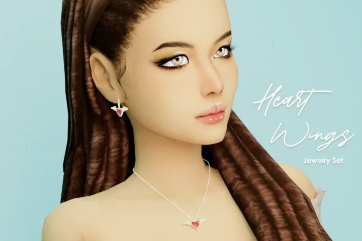 Woman Necklace - Heart Wings Set 💚