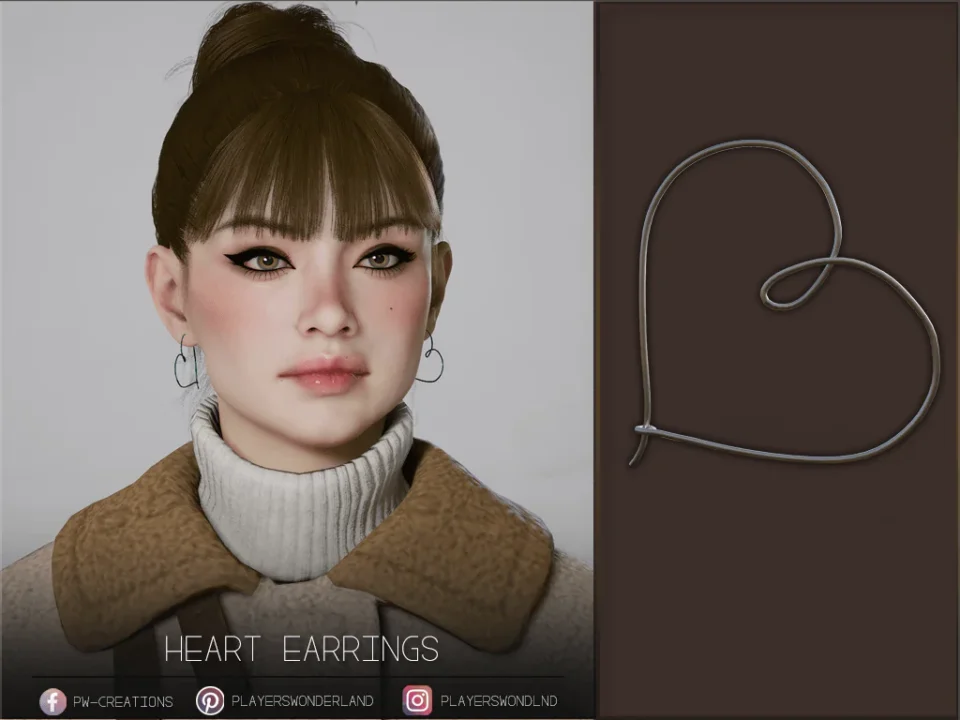 Heart Hoops Earrings