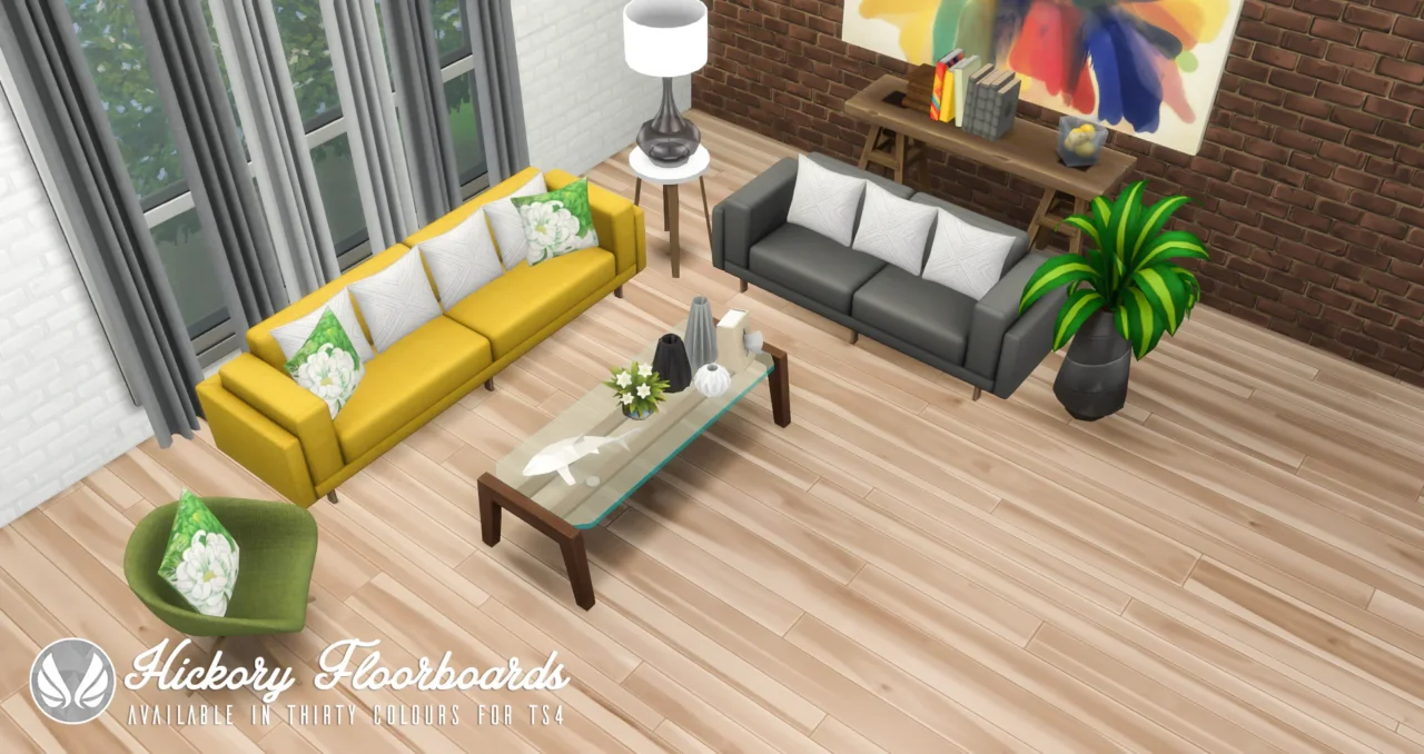 Hickory Floorboards