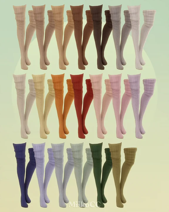 High knit socks
