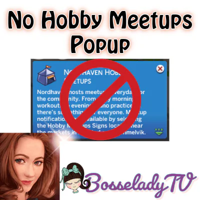 No Hobby Meetups Popup