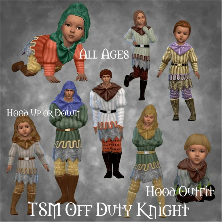 TSM Off Duty Knight Hood Outfit All Ages