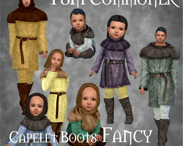TSM Commoner Capelet Boots Fancy
