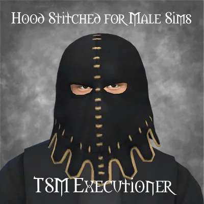TSM Executioner Hood Stitched for Male Sims