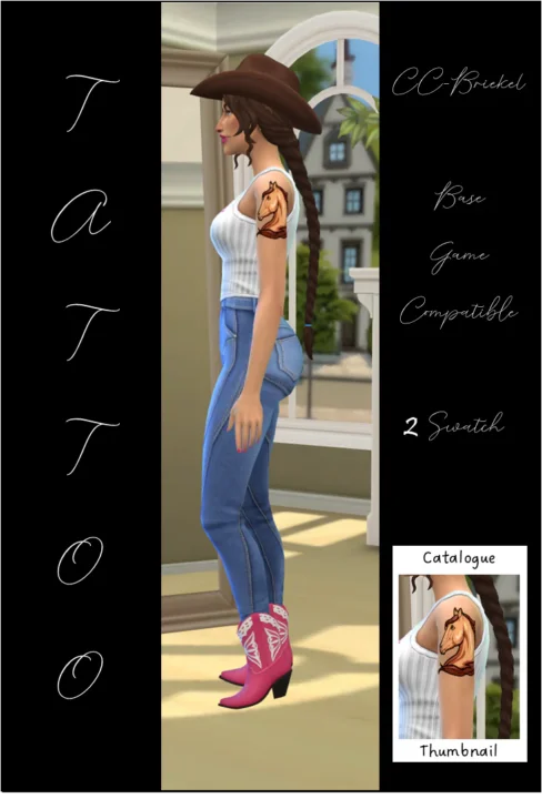 BGC Horse and Roses Tattoo Arm