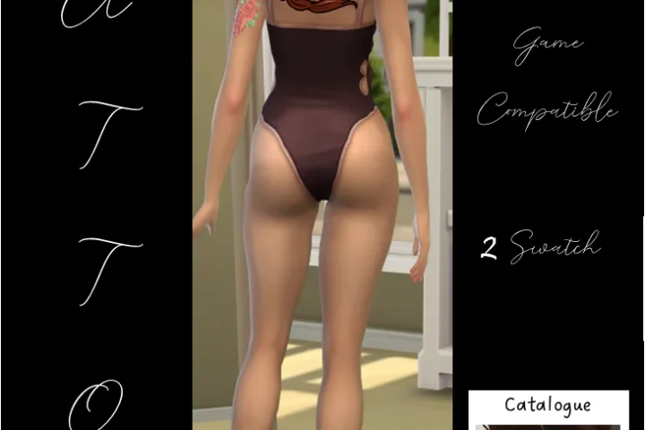 BGC Horse and Roses Tattoo Back