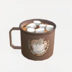 Hot chocolate with marshmallows & cookies