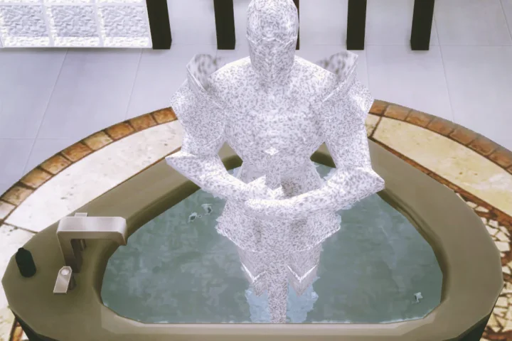 Couple taking a bath pose pack