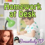 Homework at Desk