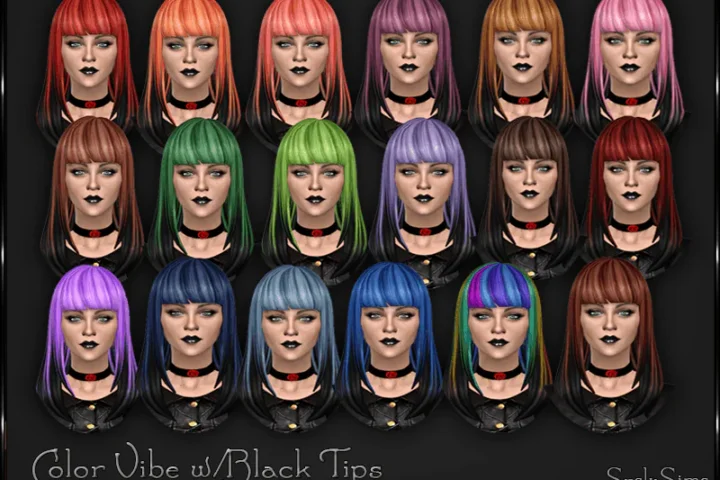 Color Vibe Hair - Black Tips