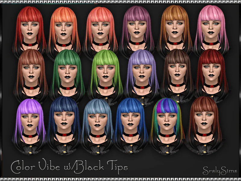 Color Vibe Hair - Black Tips