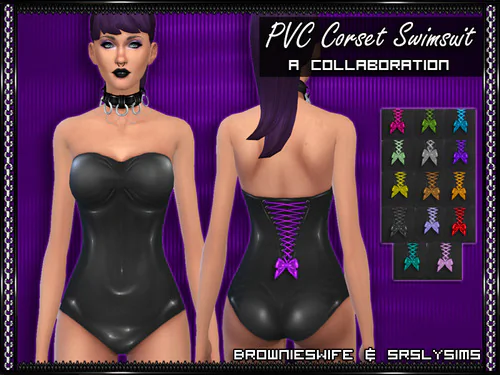 PVC Corset Swimsuit