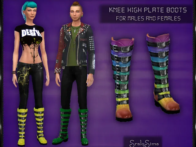 Knee High Plate Boots
