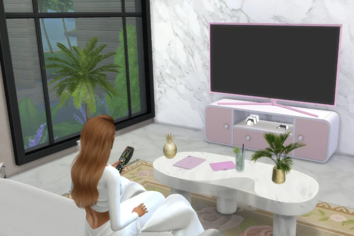 Barbie pink TV set