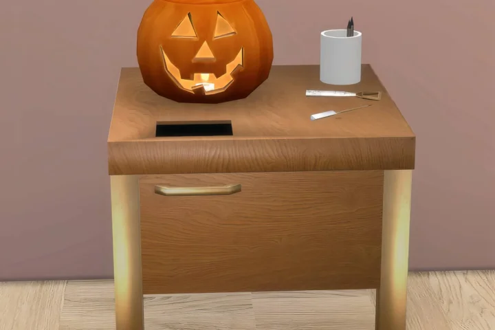 Pumpkin carving station table