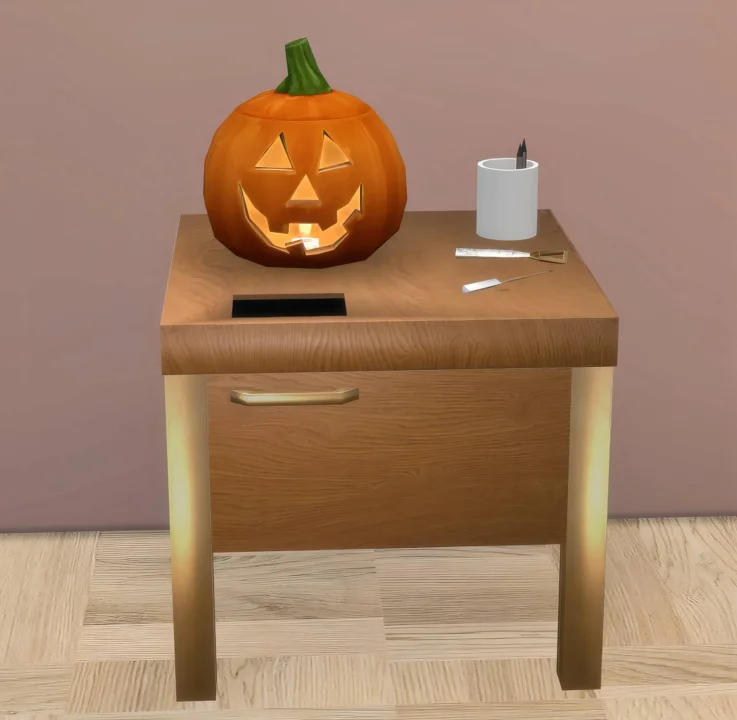 Pumpkin carving station table