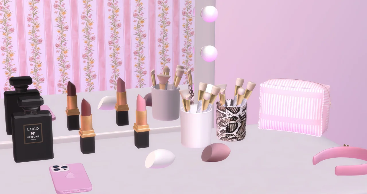 Pink makeup - set #2