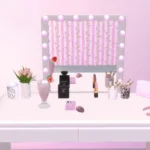Pink makeup cosmetic bags - set