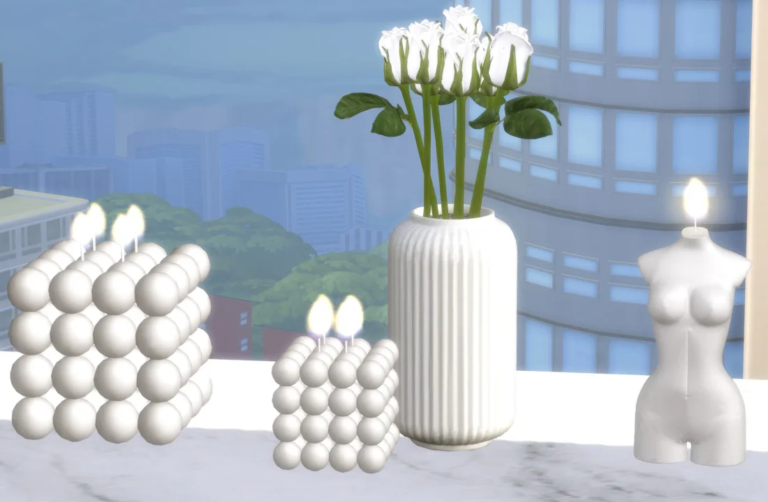 Minimal Bubble candles - set
