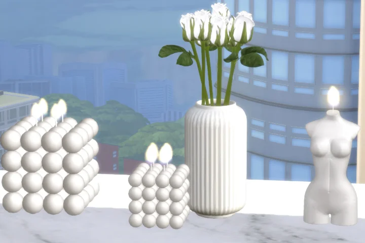 Minimal Bubble candles - set