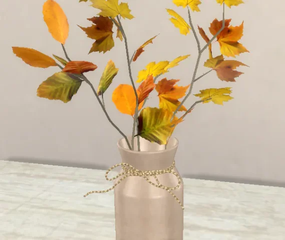 Autumn branch in vase