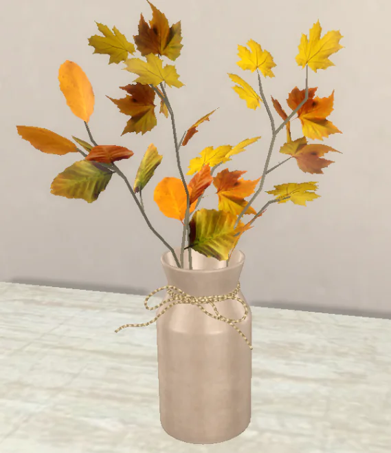 Autumn branch in vase