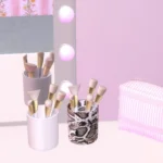 Pink makeup cosmetic bags - set